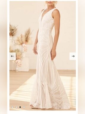 Lulu's Creamy Beige Long Dress